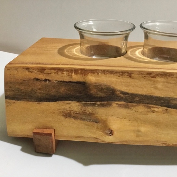 Handmade West Coast Carver Don Bastian votive candle holder - Picture 6 of 10